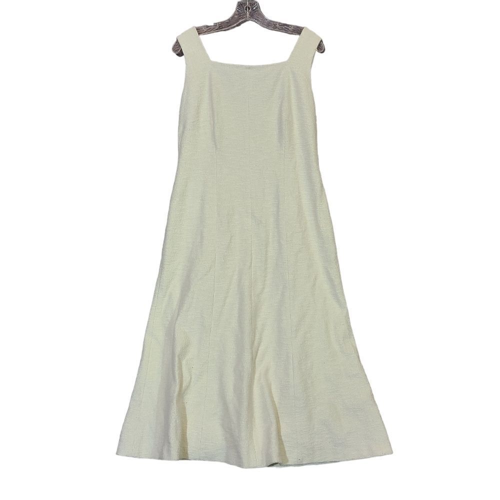 Hugo Boss Satin Lined Sleeveless Ivory Dress Size US 10